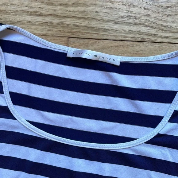 Susana Monaco dress navy white stripes size small - Picture 3 of 7
